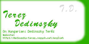 terez dedinszky business card